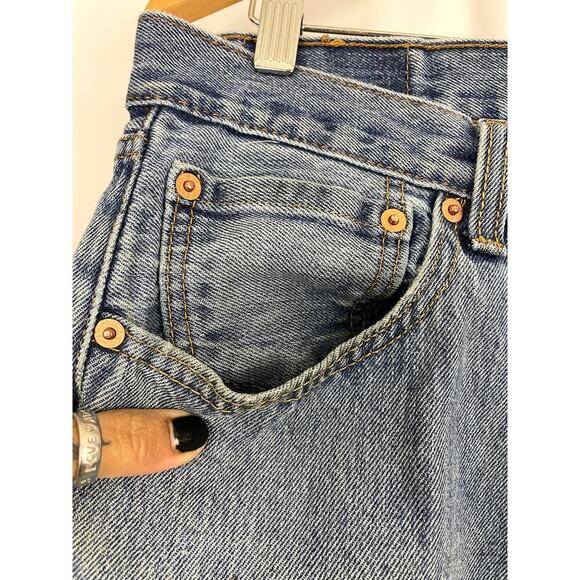 VTG Levi's 501 XX Denim Jeans 33 X 32 Button Fly Straight 90s Red Tab Grunge - Picture 12 of 16